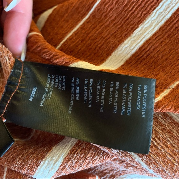 Anthropologie Orange Elodie Stripe Blouse - Picture 10 of 10